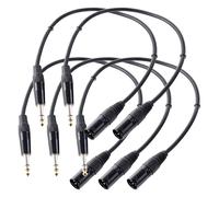 5x Cable Scene DJ PA Live Moniteur Studio Sonorisation 6,3mm Jack XLR 0,5m Set