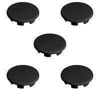 5x CACHE ROND A CLIPSER PLASTIQUE NOIR BOUCHON PROTECTION TROU MEUBLE MUR CLOISON (Ø25.4mm (1"))