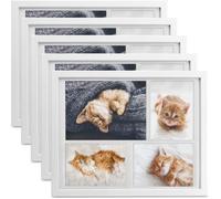 5x cadres photo 10x15 cm & 15x21 cm pour 4 photos, blanc