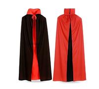 5X Cape vampire rouge, avec capuche, réversible - Cape avec capuche adaptée aux enfants et aux adultes pour Halloween, Carnaval & Mardi Gras