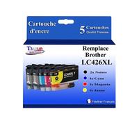 - 5x Cartouche compatible avec Brother LC426 XL pour Brother MFC-J4335DW, MFC-J4340DW, MFC-J4340DWE