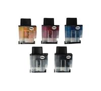 5x cartouches compatible pour Brother MFC-410CN, MFC-420C, MFC-420CN, MFC-425 imprimante - Set cyan, magenta, jaune, noir