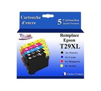 - 5x Cartouches compatibles avec Epson Expression Home XP-235, XP-245, XP-247, XP-255, XP-257, T29XL