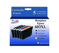 - 5x Cartouches compatibles avec Epson WorkForce WF-2810 DWF, WF-2820 DWF, WF-2830 DWF, WF-2835 DWF