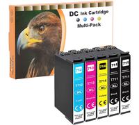 5X Cartouches D'Encre Compatibles Pour Epson T0711 T0712 T0713 T0714 Pour Epson Office B40W Bx-300F Bx-310Fn Bx-510 W Bx-600Fw Bx-610Fw Stylus D120 D78 D92 Dx-4000 Dx-4050 Dx-4400 [ENC940800]