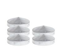 5x Chapeau de poteau rond Ø 81 mm - Acier galvanisé à chaud - Protection pour poteaux bois Ø 80 mm - Usage extérieur