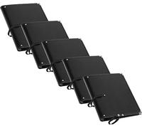 5x Classic Cantabile Porte-Partitions Deluxe en similicuir noir, pour partitions jusqu'à DIN A4, avec poche intérieure et coins de protection, idéal pour chorale et feuilles de partition.