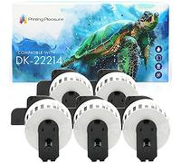 5x Compatible DK-22214 12mm x 30.48m Papier étiquettes continues pour Brother P-Touch QL-500 500BS 550 560 560VP 570 580N 700 710W 720NW 800 810W 820NWB 1050 1050N 1060N 1100 1110NWB, Papier thermique