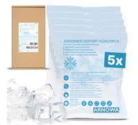 5x Compresses réfrigérantes jetables 15x17cm d’ARNOMED®, poches réfrigérantes à plier directement, compresses réfrigérantes instantanées pour gonflements et blessures, compresses réfrigérantes