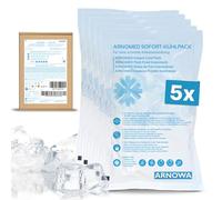 5x Compresses réfrigérantes jetables 8x13cm d’ARNOMED®, poches réfrigérantes à plier directement, compresses réfrigérantes instantanées pour gonflements et blessures, compresses réfrigérantes