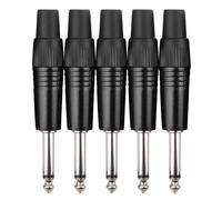 5x Connecteur Jack 6.35mm Mâle Mono Soudure Cable Audio Plug Adaptateur Souder