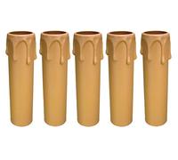 5x Culot E14 douille ~ Douille de bougie 85 mm plastique beige ~ crème Ø 24/26 mm