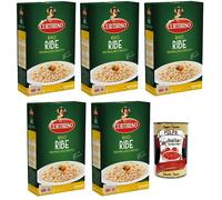 5x Curtiriso Riso Ribe,100% Italienischer Reis,Ideal für Salate und Risottos,15 Minuten,Packung mit 1Kg + Italian Gourmet Polpa di Pomodoro 400g Dose