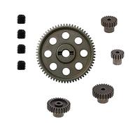 5X différentiel de réduction en métal 64T Moteur pignon 17/21/26/29T Ensemble Compatible avec 94111 9417 94123 Voiture RC