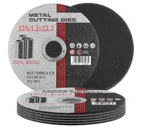 5x Disque à Tronçonner Métal 125mm x 22,2 x 1,2 mm Coupe Acier INOX Fer Disques Découper Tronçonnage Accessoires Meuleuse Angulaire d'Angle