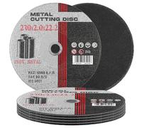 5x Disque à Tronçonner Métal 230mm x 22,2 x 2,0 mm Coupe Acier INOX Fer Disques Découper Tronçonnage Accessoires Meuleuse Angulaire d'Angle