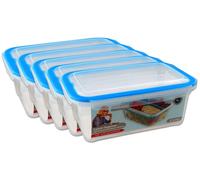 5x Dose Inventaire Déjeuner Sustania, 2 Litre, Transparent, 2-teilig 10x24x15cm