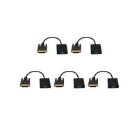5X DVI Vers VGA Cable Adaptateur 1080P DVI-D Vers VGA 24 Cable + 1 25 Broches DVI Male Vers 15 Broches VGA Convertisseur Video Femelle pour Affichage