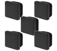 5x EMBOUT DE TUBE CARRE RENTRANT 15x15 à 60x60MM NOIR PLASTIQUE CHAISE MEUBLE CACHE (60x60mm)