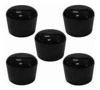 5x EMBOUT DE TUBE ROND ENVELOPPANT Ø6 à 60MM PVC BOUCHON CHAISE NOIR RAL9005 (Ø55mm)