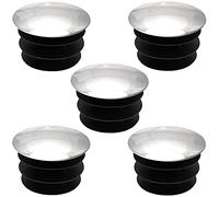 5x EMBOUT DE TUBE ROND RENTRANT PLASTIQUE CHROME ARGENT CHAISE MEUBLE DECORATIF (Ø19mm)