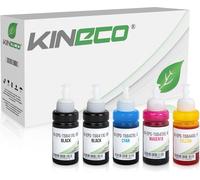 5X Encre Compatible avec Epson EcoTank ET-2500 ET-2550 ET-2600 ET-2650 ET-4500 ET-14000 L100 L110 L1300 L200 L210 L350 L355 L365 L455 L550 L555 L565 70 ML Chaque