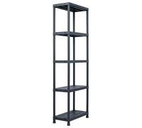 vidaXL Étagère de rangement Noir 100 kg 60x30x138 cm Plastique 45673