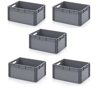 5x Eurobehälter 60 x 40 x 27 inkl. gratis Zollstock 5er Set