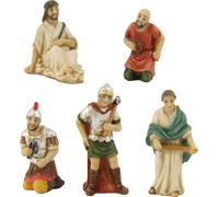 5x FADEDA Personnages de la Passion : Couronnement d'épines / hauteur:5 cm / peints à la main / figurines de crèche détaillées - Noël Table Décoration Accessoires de crèche