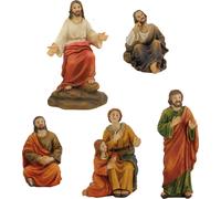 5x FADEDA Personnages de la Passion : Le Sermon sur la Montagne / hauteur:9 cm / peints à la main / figurines de crèche détaillées - Noël Table Décoration Accessoires de crèche