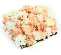 5X Fleur artificielle mur rose mur art décoration florale bricolage mariage rue fond 40 * 60 * 7cm fleur panneaux muraux (rose foncé couleur champagne)
