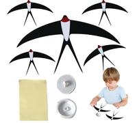 5x Flying Bird Mobile - Artisan Swinging Bird Mobile Pack de matériel mobile d'oiseaux | Accent créatif d'artisanat, ornement aérien suspendu en papier, caractéristique de la scène de la faune