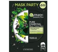 5X Garnier SkinActive, Masque Purifiant Charbon Végétal, Algues Pures 4128