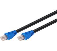 5X Goobay 94394 CAT 6 Câble patch extérieur, U/UTP, noir, 40 m - Matériau cuivre mélangé CCA pour applications SOHO, gaine extérieure PE
