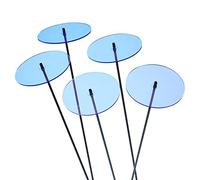 5X Grande Disque Solaire Attrape Soleil, Bouquet de Soleil avec 5 Ornement de Jardin Décoratifs 75cm de Haut, Cadeau pour Chaque Jardin, Colour:Fluorescent Blue