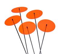 5X Grande Disque Solaire Attrape Soleil, Bouquet de Soleil avec 5 Ornement de Jardin Décoratifs 75cm de Haut, Cadeau pour Chaque Jardin, Colour:Fluorescent Orange