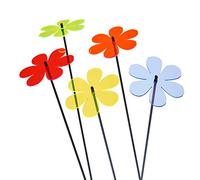 5X Grande Fleur Marguerite Attrape Soleil Rayonnant Bouquet de Soleil 5 Bouchons de Jardin Décoratifs, 75cm Haut, Cadeau pour Chaque Jardin, Colour:Mixed Colors