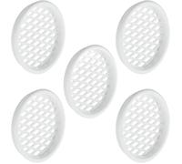 cyclingcolors 5x Grille de ventilation aération ronde plastique diamètre encastrement 50mm hauteur 7mm cache protection plafond mur menuiserie, blanc