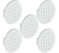 cyclingcolors 5x Grille de ventilation aération ronde plastique diamètre encastrement 31mm hauteur 6mm cache protection plafond mur menuiserie, blanc