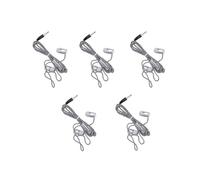 5X H-169 3.5mm MP3 MP4 Cordon Tresse de Subwoofer de Cablage, Ecouteurs de Musique Universelle avec Controle Du Fil de Mic (Argent)