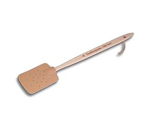 5X HOFMEISTER® Raquette à mouches, bois de hêtre & cuir, 47,5 cm, d'Europe, avec phrase: Taux de réussite 100%!!!, pratique pour attraper les insectes, raquette à mouches
