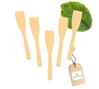 5X HOFMEISTER® Set de spatules en bois de hêtre, spatule en bois pratique comme aide de cuisine, 30 cm de long