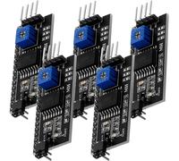 5x I2C Serial Adapter Board Module Interface for LCD Display 1602 and 2004 Compatible with Arduino and Raspberry Pi Including E-Book