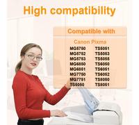 5X Jaune Cartouches d'encre Compatibles pour Canon Pixma CLI-571Y XL pour Canon PIXMA MG5750 MG5751 MG5752 MG5753 MG6850 MG6852 MG7750 MG7751 TS5050 TS5051 TS5053 TS5055 TS6050 TS6051 TS6052