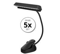 5x Lampe de Lecture Pupitre Orchestre Musique à 9 LED à Pince Clip Flexible USB