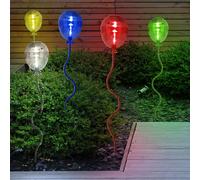 Lampe solaire piquet de terre LED décoration jardin Lampes solaires LED, ballons colorés, LED, DxH 8,5 x 60 cm, lot de 5