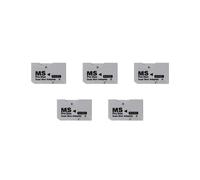 5X Lecteur de Carte Memory Stick Pro Duo Adaptateur de Carte Micro- TF Vers MS Pro Unique Double Slots pour PSP Manette de Jeu pour Carte PSP