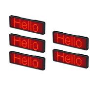 5X LED Name Badge Rechargeable Signe Lumineux Bricolage Programmable Affichage Du Tableau de Messages Déroulant LED, Type 2