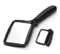 5X Loupe Grossissante avec Lumiere, Loupe Pliable et Portable pour la Lecture, éclairage LED à intensité Variable, Idéale pour Les Personnes âgées Lisant journaux, Livres et Caractères - Noir
