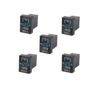 5X Nouveau Chargeur QC3.0 USB Chargeur de Voiture Prise PD Chargeur Type-C avec Voltmètre Numérique Bleu LED pour Nouvelle Charge Rapide